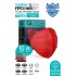 Qzer Kırmızı Renk 5 Katmanlı FFP2 N95 Maske 10 Adet